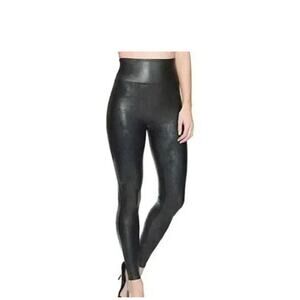 SPANX Ready to Wow Faux Leather Leggings Black XL